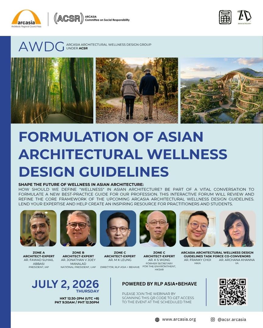 AWDG Formulation of Asian Architectural Wellness Design Guidelines