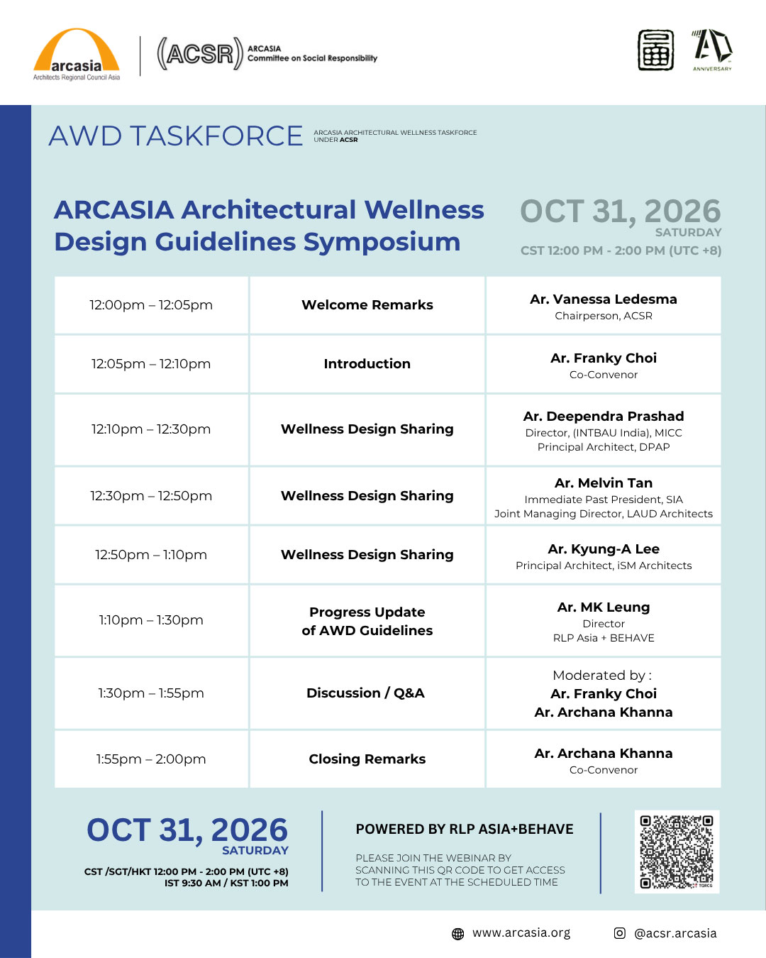 ARCASIA Architectural Wellness Design Guidelines Symposium